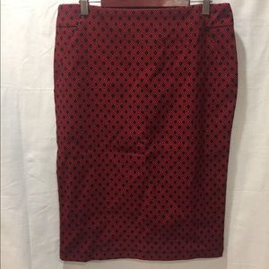 Super cute red and black skirt!